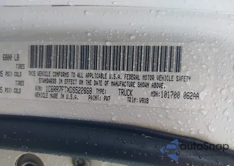 2013 Ram 1500 Express из США, поврежденный, VIN 1C6RR7FTXDS522868